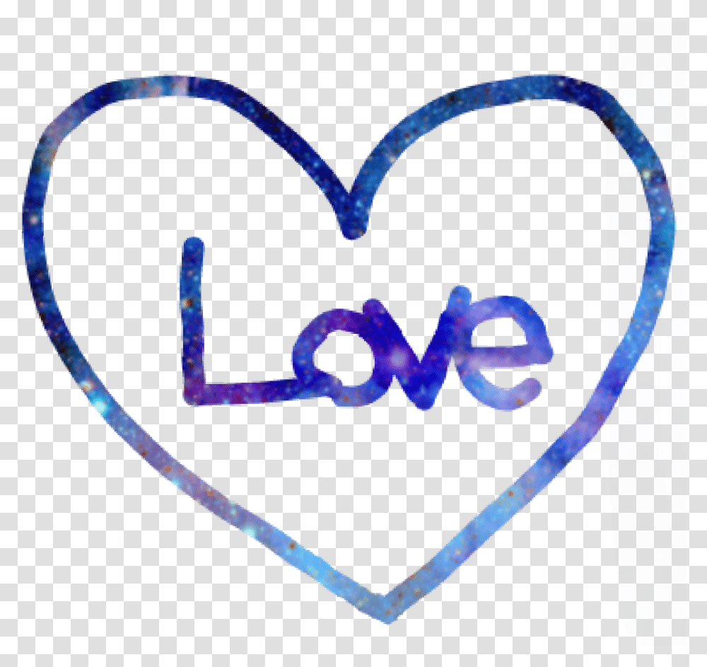 Sticker Love Heart Galaxy Trend Tumblr Fandom Heart, Light, Rug, Ornament, Glitter Transparent Png
