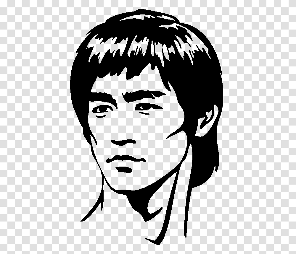 Sticker Made Of Karate, Stencil, Face, Person, Human Transparent Png