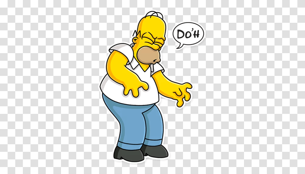 Sticker Maker The Simpsons New Addition Homer Simpson D Oh, Hand, Mascot, Pants, Cleaning Transparent Png