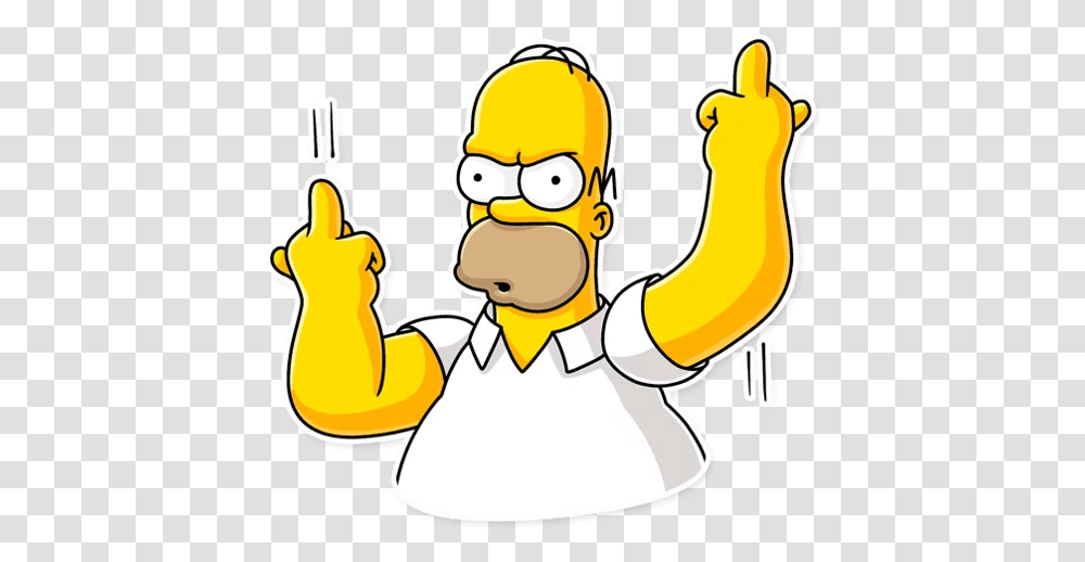 Sticker Maker The Simpsons New Addition Homer Simpson Sticker, Fork, Cutlery, Food, Hand Transparent Png