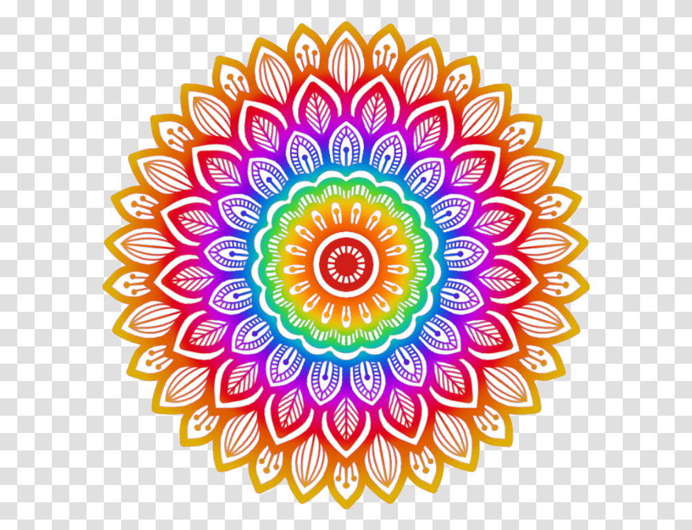 Sticker Mandala Colores Color Zentangle Arte Easy Abstract Printable Coloring Pages, Pattern, Floral Design, Rug Transparent Png
