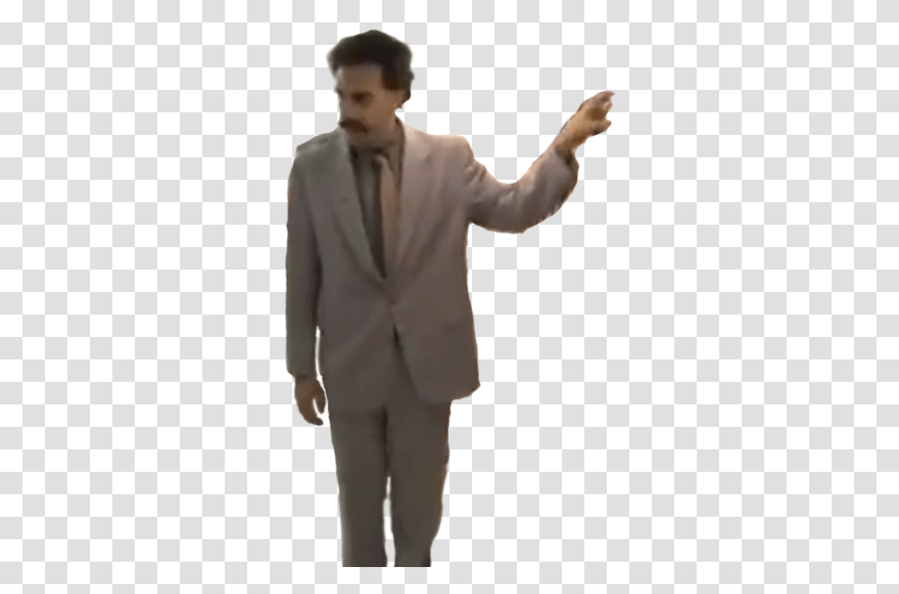 Sticker Other Borat Kazakhstan Cheese What, Suit, Overcoat, Person Transparent Png