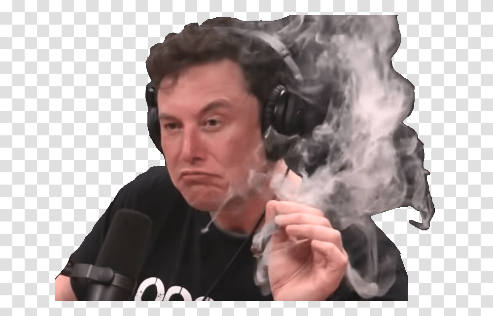 Sticker Other Elon Musk Fume Smoke Joint Weed Marijuana White Guy Devil's Advocate, Person, Human, Crowd, Smoking Transparent Png