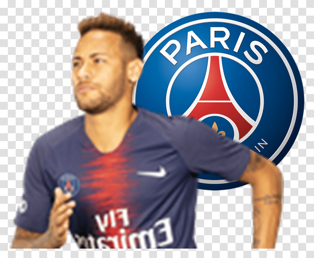 Sticker Other Neymar Psg Paris Saint Germain Paris Saint Germain Logo, Person, Crowd, Man Transparent Png