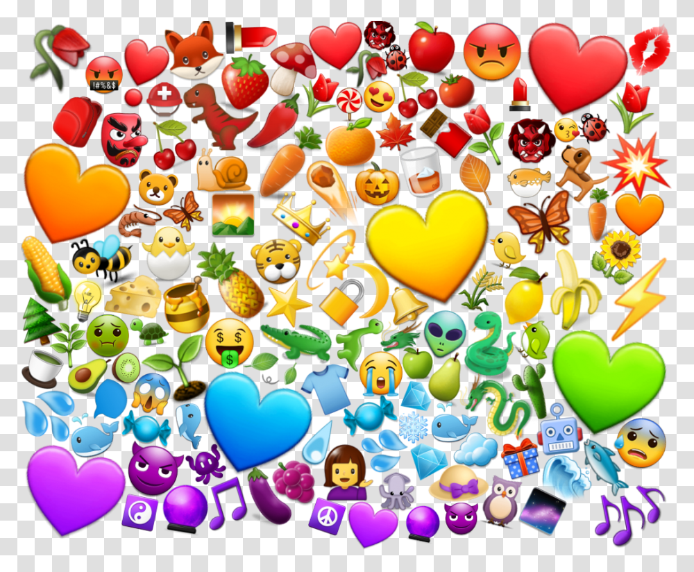 Sticker Overlay Emoji Android Emojis Rainbow Overlay Heart Emoji, Food, Candy, Doodle Transparent Png