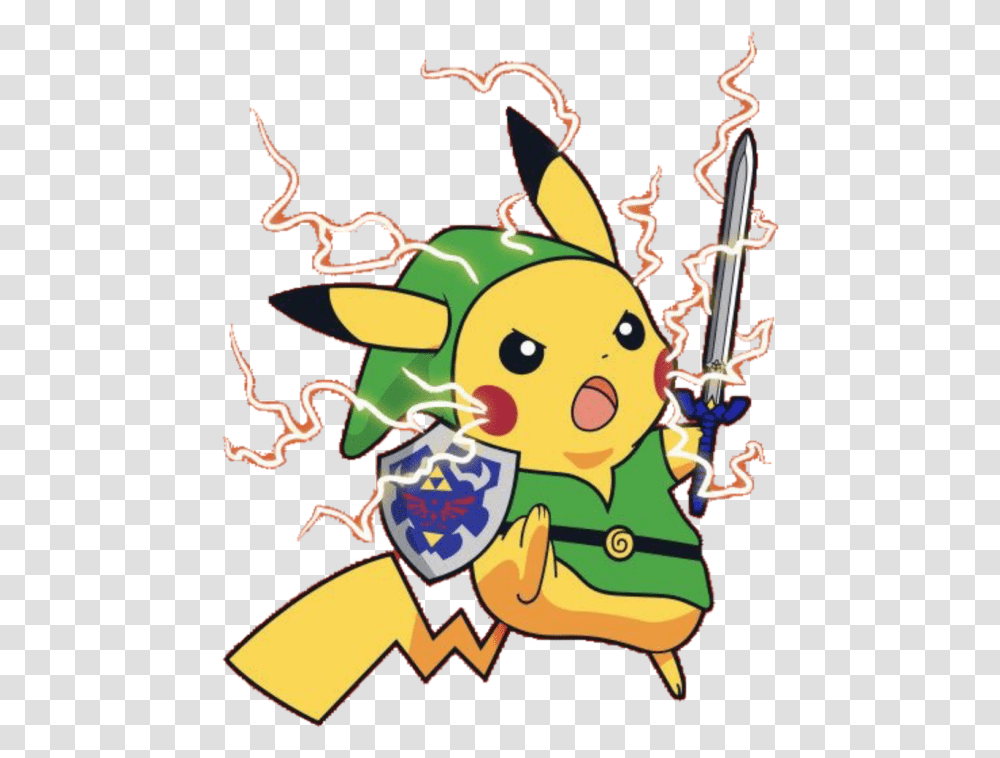 Sticker Picachu Zelda Link Chu, Weapon, Weaponry Transparent Png