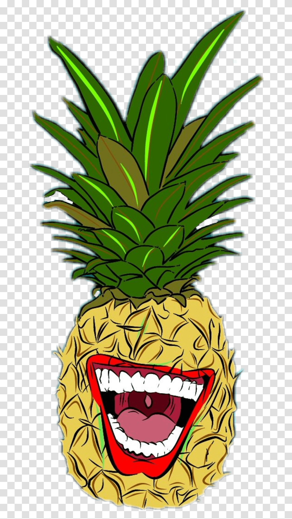 Sticker Pineapple, Plant, Fruit, Food Transparent Png