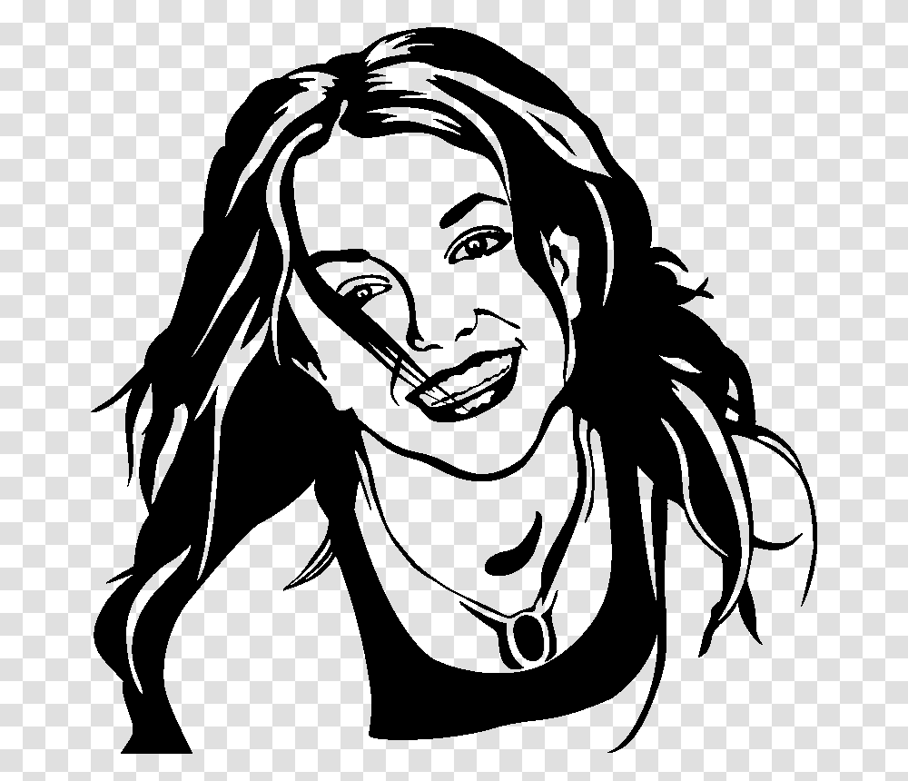 Sticker Portrait Britney Spears Ambiance Sticker Si Britney Spears Line Art, Stencil, Person, Human, Face Transparent Png