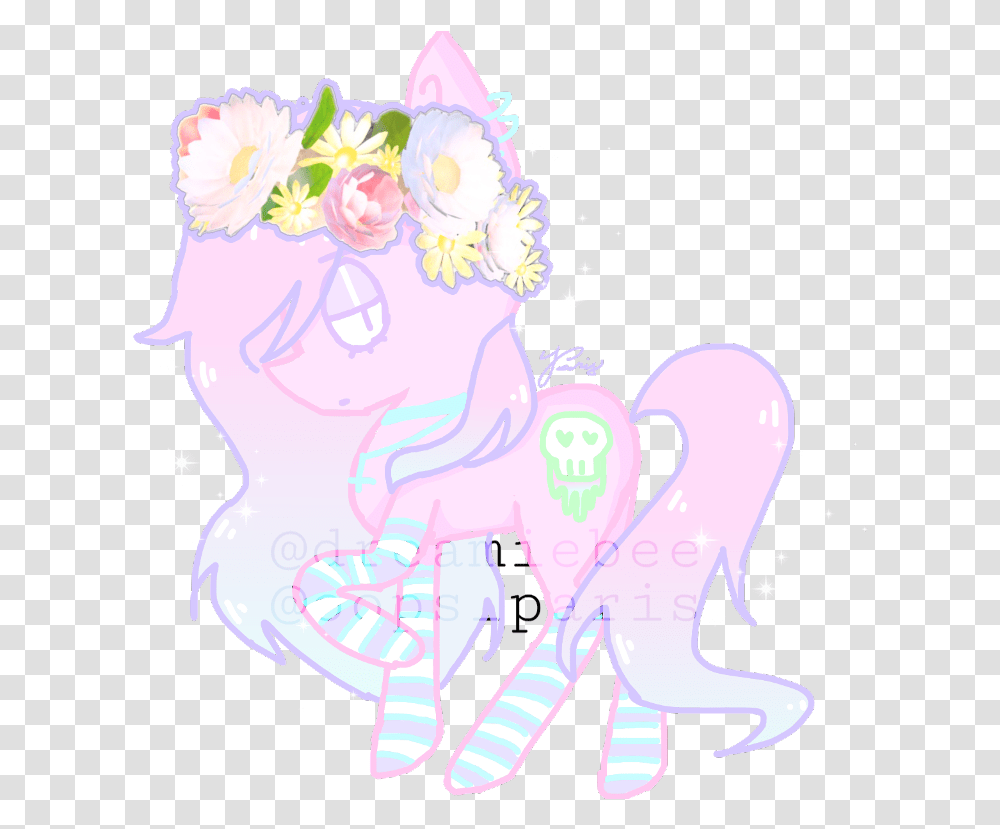 Sticker Punk Pastel Pony Pastel Cute Kawaii Illustration, Floral Design, Pattern Transparent Png