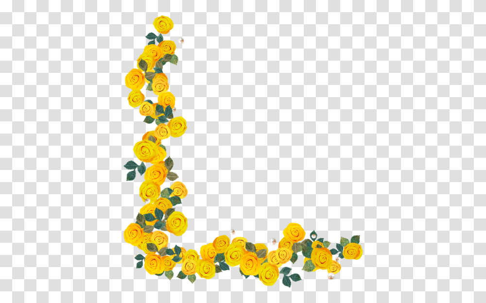 Sticker Remixit Border Yellow Flowers Aesthetic Yellow Flower Border, Floral Design, Pattern Transparent Png