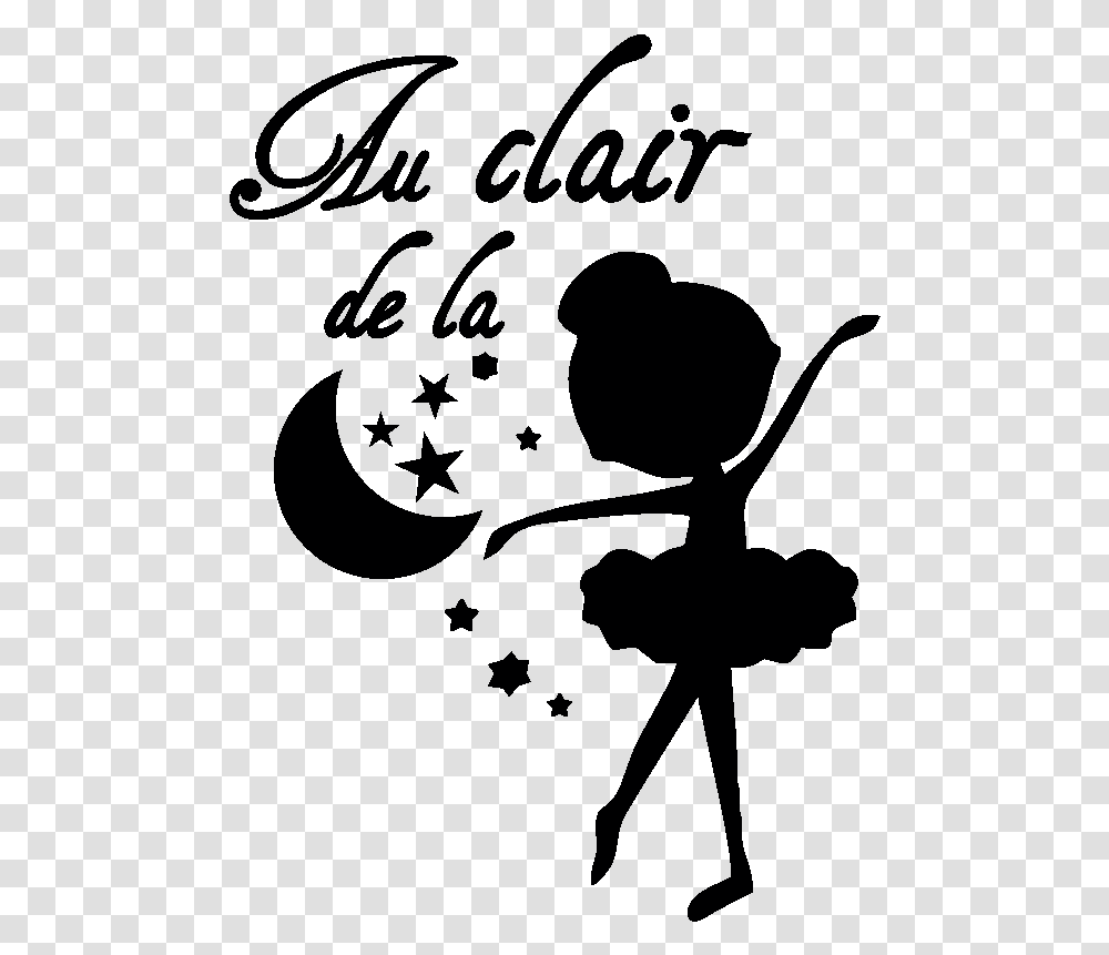 Sticker Silhouette Petite Danseuse Au Clair De La Lune Silueta De Bailarina De Ballet, Gray, World Of Warcraft Transparent Png