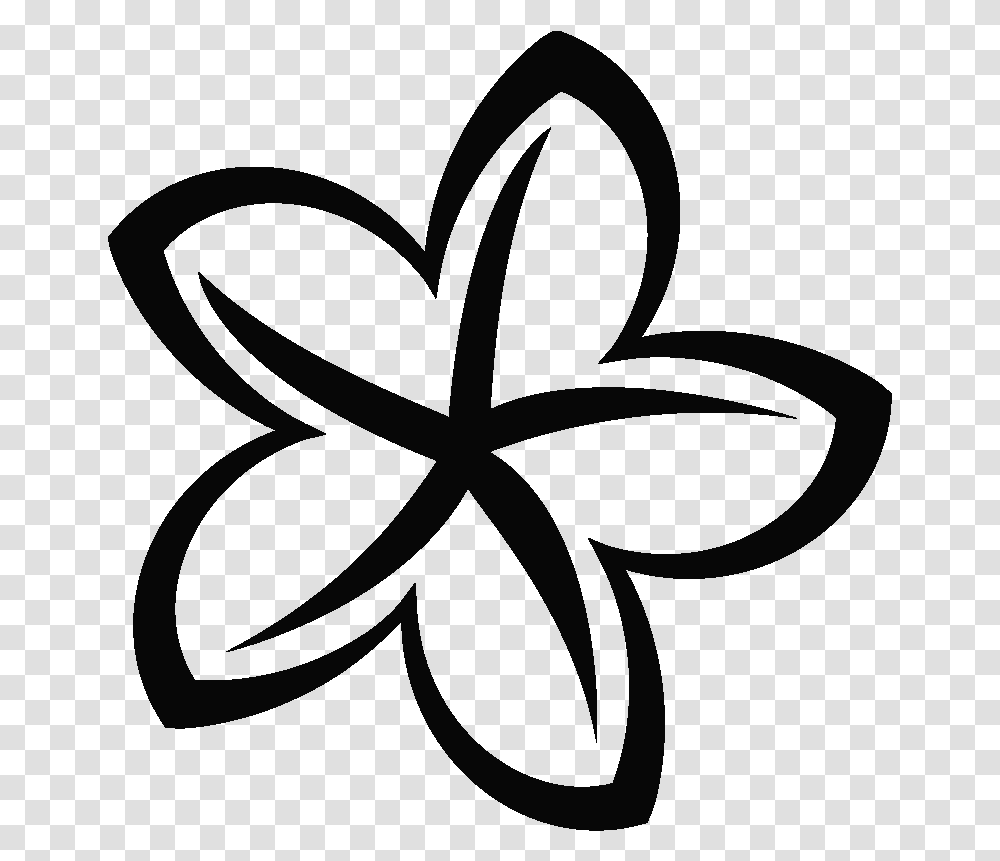 Sticker Simple Plumeria Fleur, Star Symbol, Logo Transparent Png