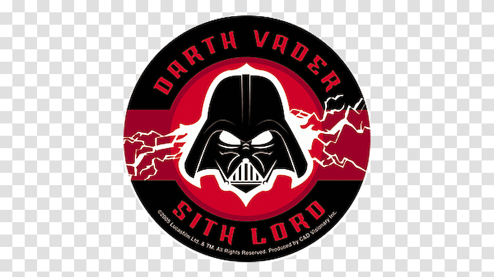 Sticker Star Wars Darth Vader Sith Lord Esb Anakin Skywalker Saga Decal 15457 Darth Vader, Label, Text, Logo, Symbol Transparent Png