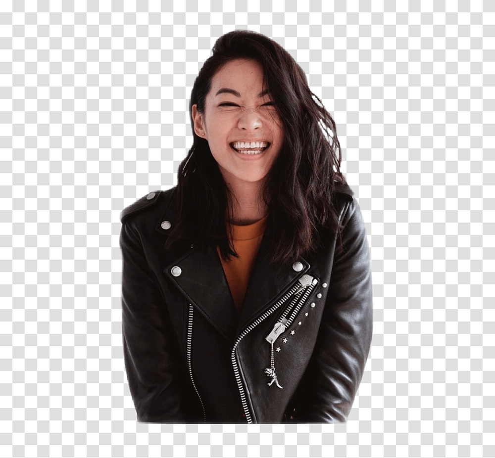 Sticker Stickerart Ardencho Leather Jacket, Coat, Person, Female Transparent Png
