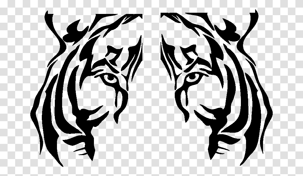 Sticker Tigre Tete Ambiance Sticker Kc7521 Dibujos De Tigres, Gray, World Of Warcraft Transparent Png