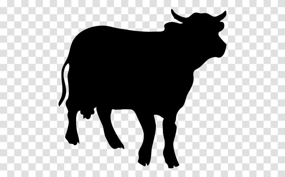 Sticker Vache Silhouette Arts Plastiques Cow Silhouette Clip Art, Gray, World Of Warcraft Transparent Png