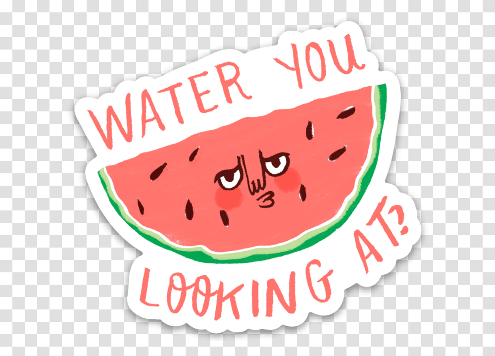 Sticker Watermelon Watermelon, Plant, Fruit, Food, Birthday Cake Transparent Png