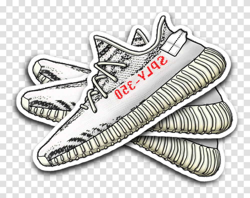Sticker Yeezy, Apparel, Shoe, Footwear Transparent Png