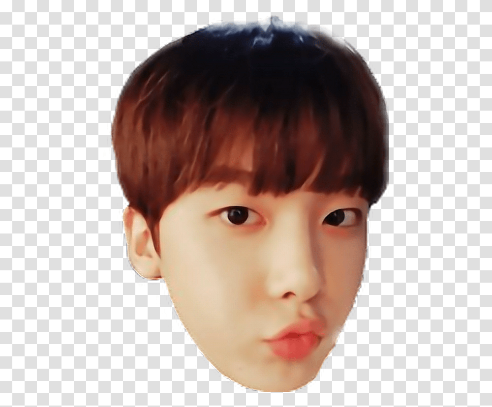 Sticker Yoonsanha Sanha Astro Kpop Bgroup Boy Yoon Sanha Face, Person, Head, Hair, Doll Transparent Png