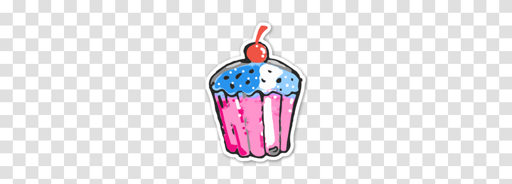 Stickerapp, Cupcake, Cream, Dessert, Food Transparent Png