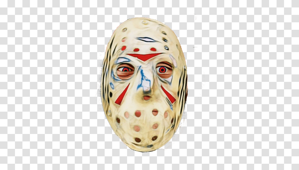 Stickergang Jason Mask Slay All Day Mane Red Eyes Tell Goaltender Mask, Face, Head, Crowd, Carnival Transparent Png