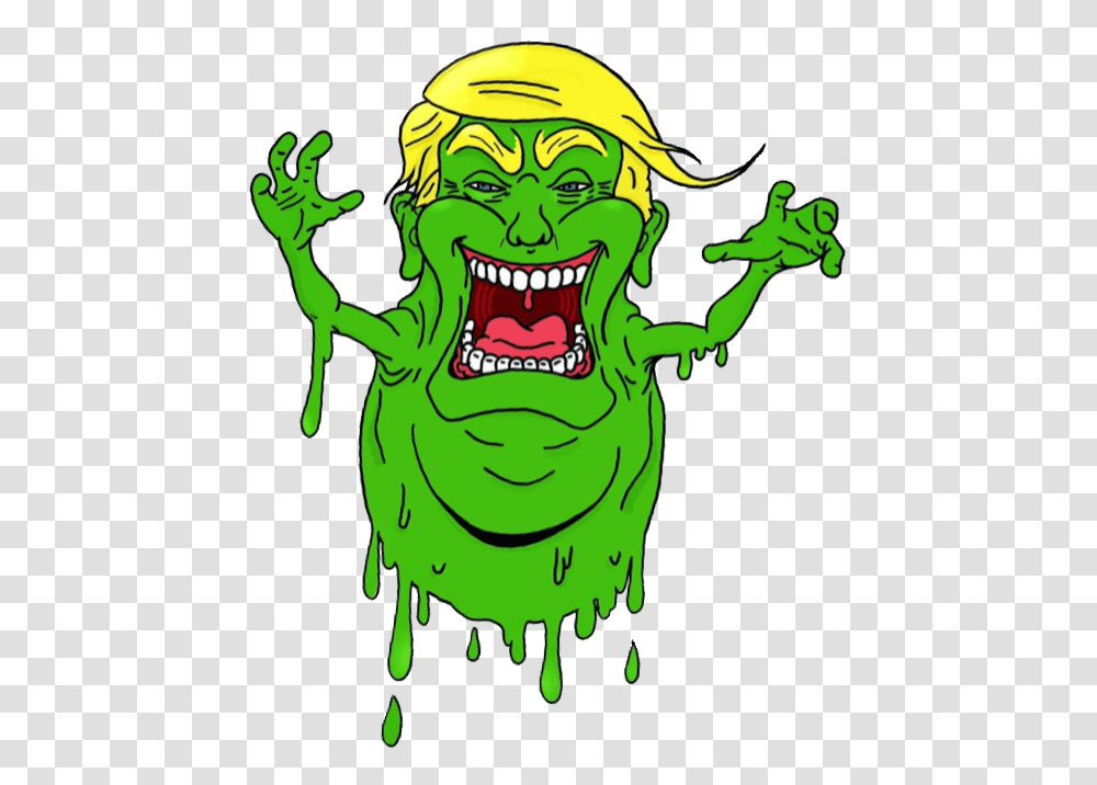 Stickergang Slimer Donald Trump Whougonnacall Donald Trump Slime R, Animal, Reptile, Green, Amphibian Transparent Png