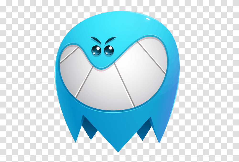 Stickerpop Blue Ghost Evil Smile, Pillow, Cushion, Face Transparent Png