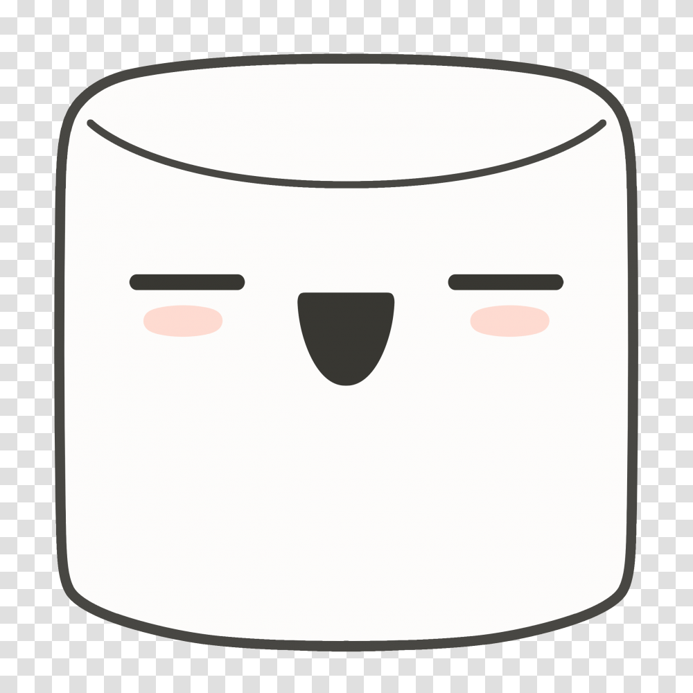 Stickerpop Cute Marshmallow, Basket, Tin, Trash Can, Bucket Transparent Png