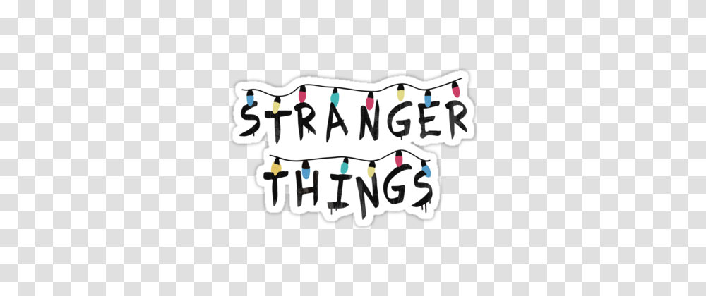 Stickerpop Stranger Things Lights, Label, Handwriting, Graffiti Transparent Png