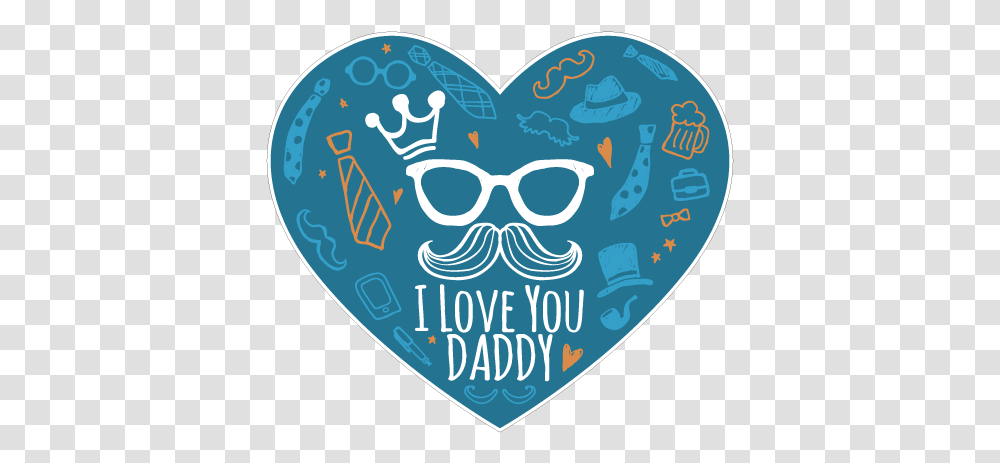 Stickers Dia Del Padre Image We Love You Daddy, Heart, Plectrum, Rug Transparent Png