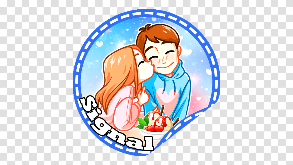 Stickers For Signal Telegram Stickers Love Story, Poster, Female, Symbol, Text Transparent Png