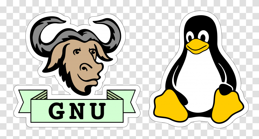 Stickers Gnulinux Weasyl, Animal, Bird, Penguin, Waterfowl Transparent Png