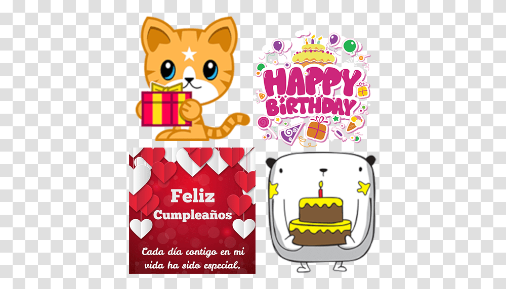 Stickers Happy Birthday For Whatsapp Apps On Google Play Stickers Para Whatsapp De, Flyer, Poster, Paper, Advertisement Transparent Png