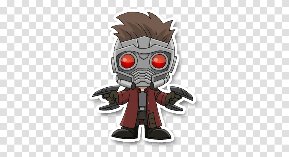 Stickers Set For Telegram Star Lord Chibi, Person, Human, Helmet, Clothing Transparent Png