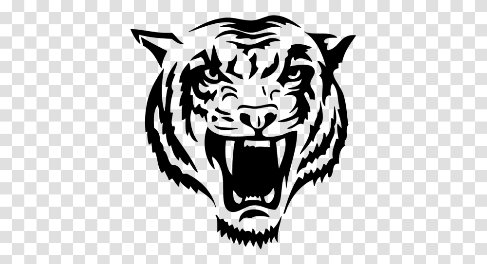 Stickers Tte De Tigre Tribal Tiger Face Tattoo, Gray, World Of Warcraft Transparent Png