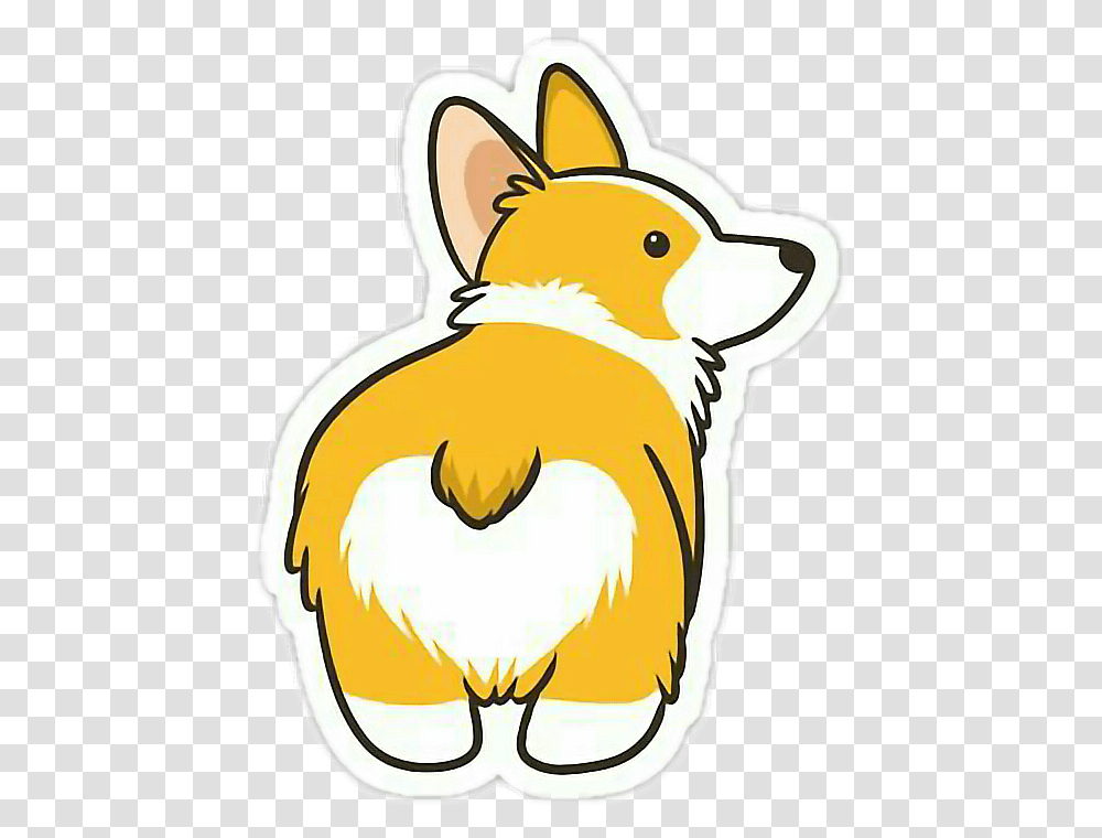 Stickers Tumblr Cute Dog Yellow Yellowdog Yellow Corgi Clipart, Animal, Bird, Canary Transparent Png