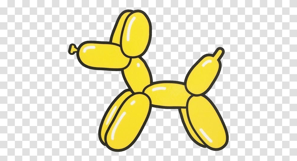 Stickers Yellow Posted Balloon Dog Sticker, Label, Text, Scissors, Blade Transparent Png