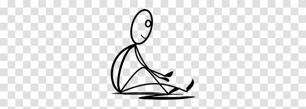 Stickman Sat Down On The Ground Clip Art, Gray, World Of Warcraft Transparent Png