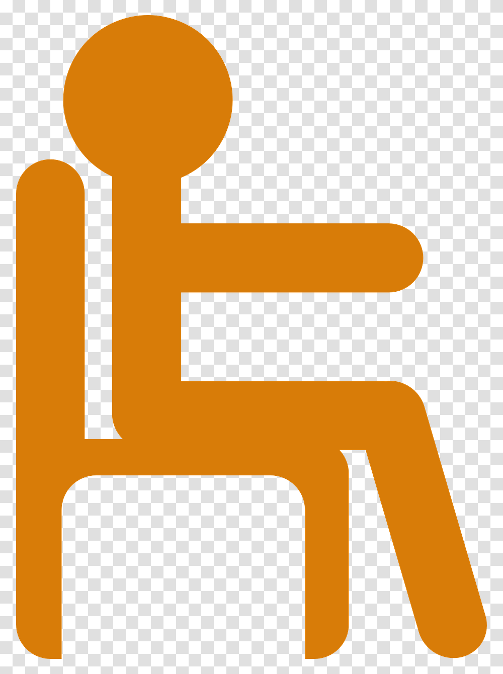 Stickman Sitting In Chair, Alphabet, Number Transparent Png