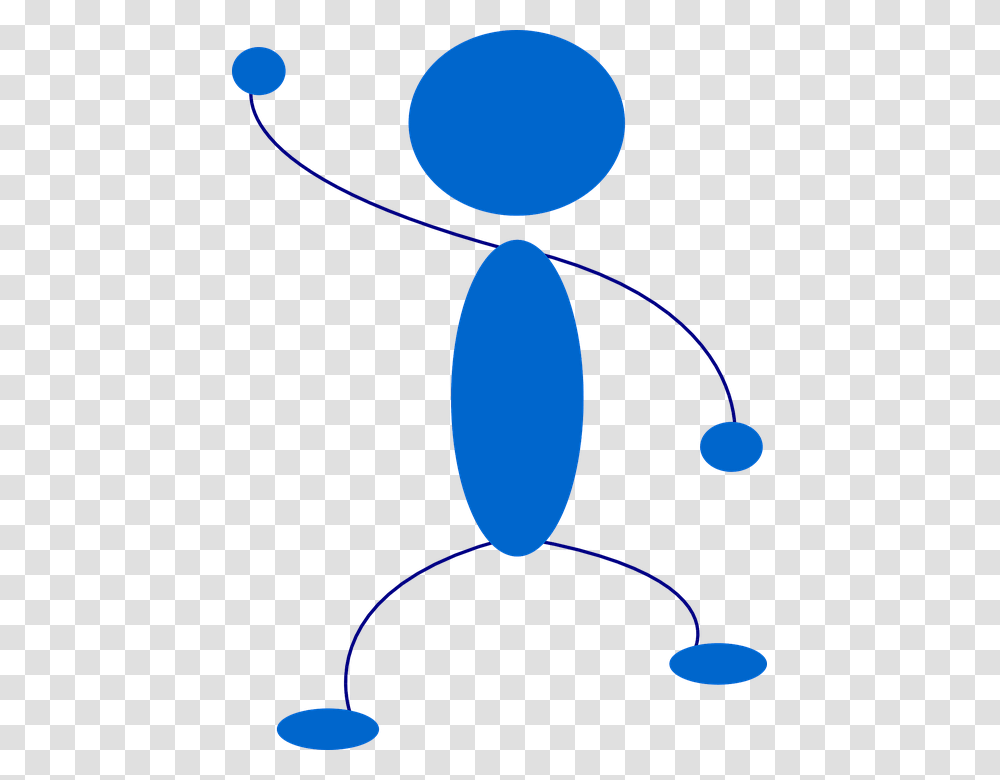 Stickman Stick Figure Waving Man Blue Cartoon Stickman Waving Transparent Png