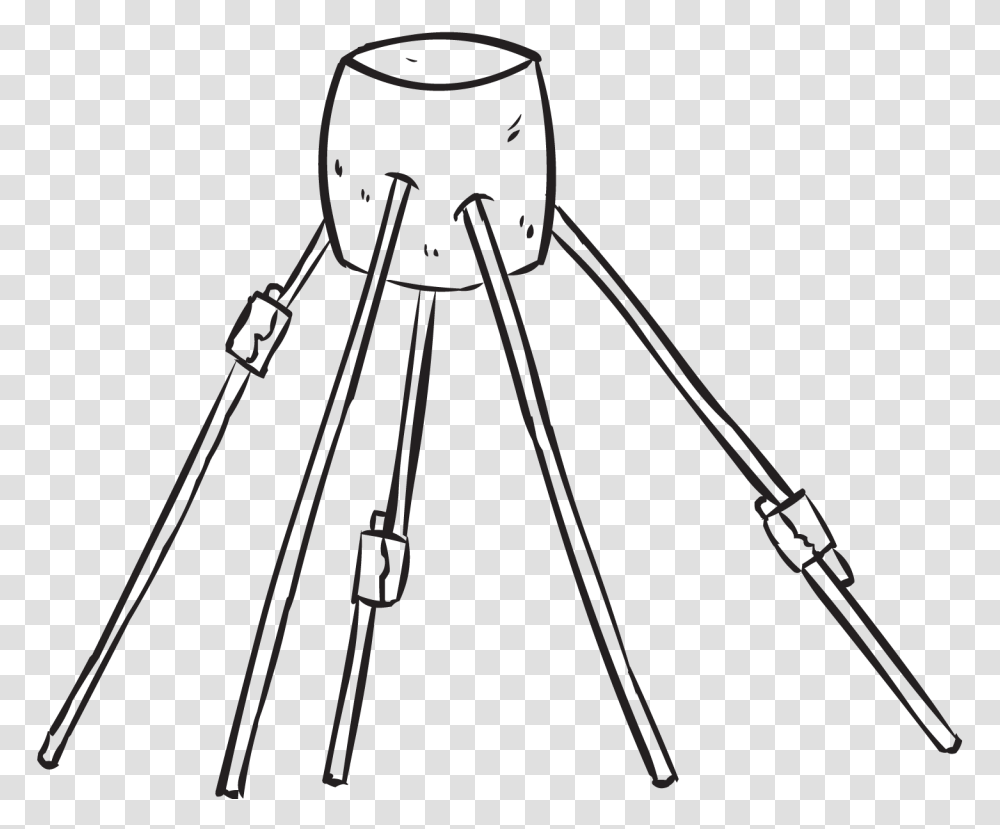 Sticks Of Spaghetti Poked Into A Marshmallow As Seen Marshmallow Tower Clipart, Bow, Tripod Transparent Png