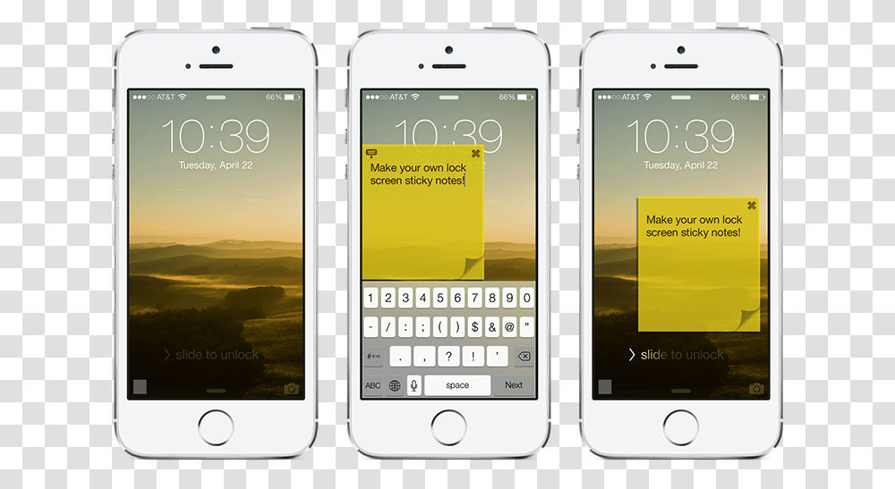 Sticky Sticky Notes Lock Screen Iphone, Mobile Phone, Electronics, Cell Phone Transparent Png