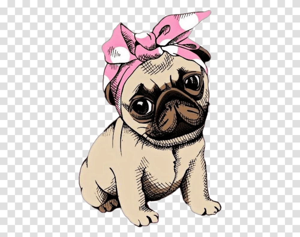 Stikers Pug Sticker Pug, Tattoo, Skin, Art, Drawing Transparent Png