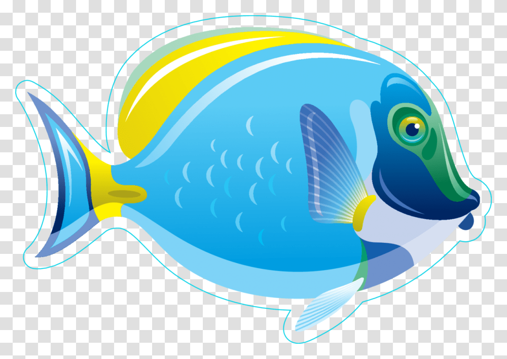 Sting Ray Clipart Cartoon Fish Realistic Blue, Surgeonfish, Sea Life, Animal, Angelfish Transparent Png