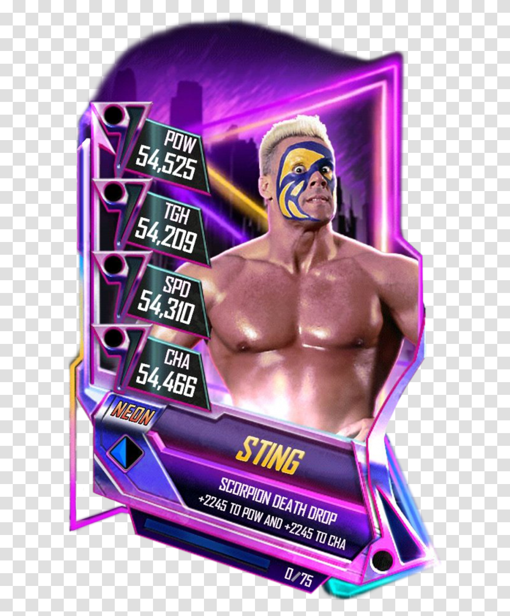 Sting S5 23 Neon Peyton Royce Wwe Supercard, Person, Human, Paper, Flyer Transparent Png