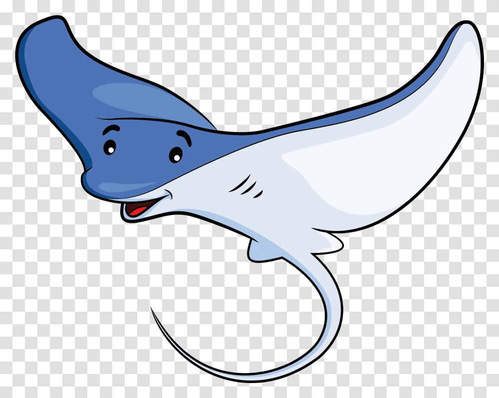 Stingray Clipart Cartoon Stingray, Shark, Sea Life, Fish, Animal Transparent Png