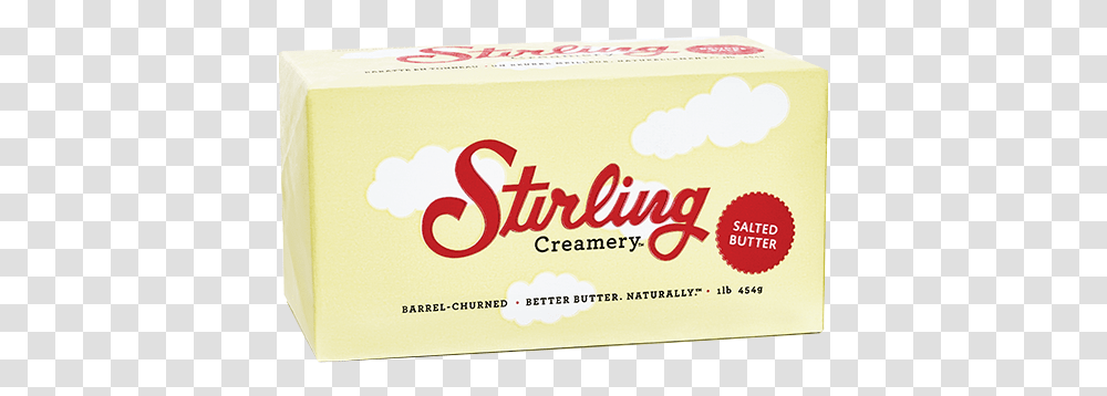 Stirling Creamery Salted Butter Stirling Creamery, Label, Paper, Box Transparent Png