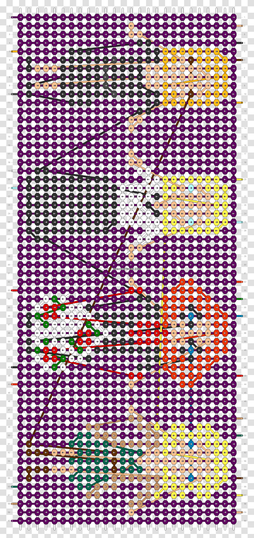 Stitch Friendship Bracelet Pattern, Rug, Purple, Pac Man Transparent Png