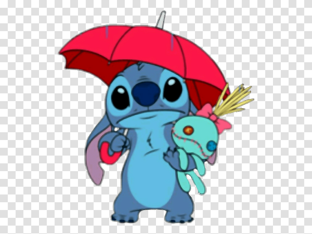 Stitch Holding An Umbrella Clipart Download Stitch Holding An Umbrella, Helmet, Apparel, Parachute Transparent Png