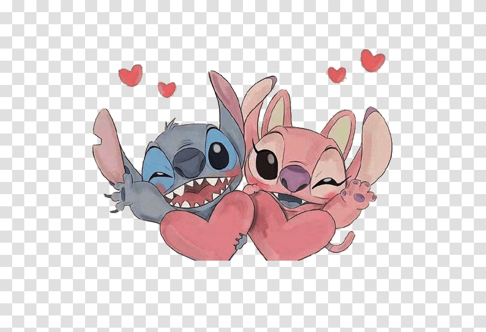Stitch Love With Hearts, Drawing, Doodle, Food, Mammal Transparent Png